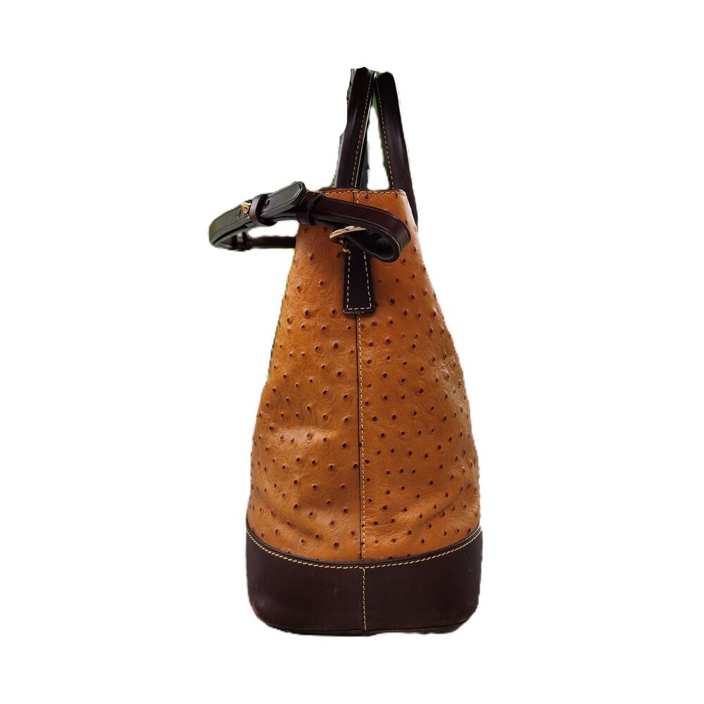 Dooney & Bourke Ostrich Exotic Leather Lexington Shopper Tote Bag - Picture 4 of 12